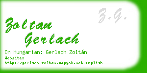 zoltan gerlach business card